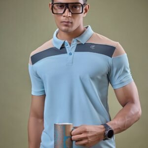 Fitrex Men's Collar Half Sleeve With Cut Pannels FX-465