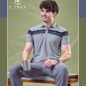 Fitrex Men's Collar Half Sleeve With Cut Pannels FX-479